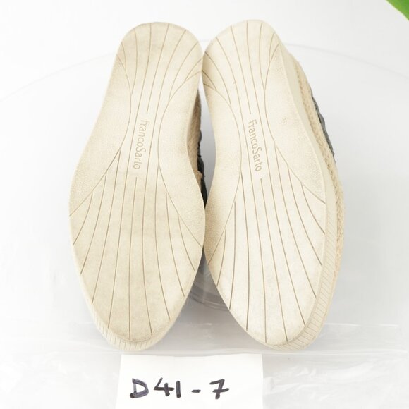 Franco Sarto Womens Hydee Slip On Shoes Size 10 Black Woven Platform Flats Vegan - Picture 8 of 12